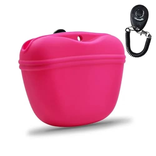 AUDWUD Silicone Dog Treat Pouch with Clicker & Magnetic Closure | Portable Training Container for Dogs thumbnail 1