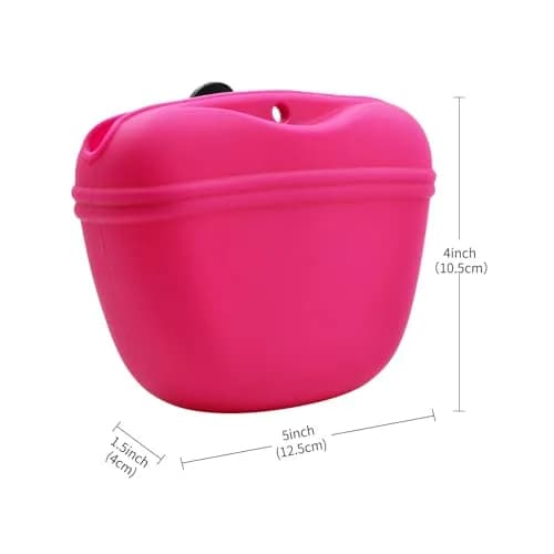 AUDWUD Silicone Dog Treat Pouch with Clicker & Magnetic Closure | Portable Training Container for Dogs thumbnail 5