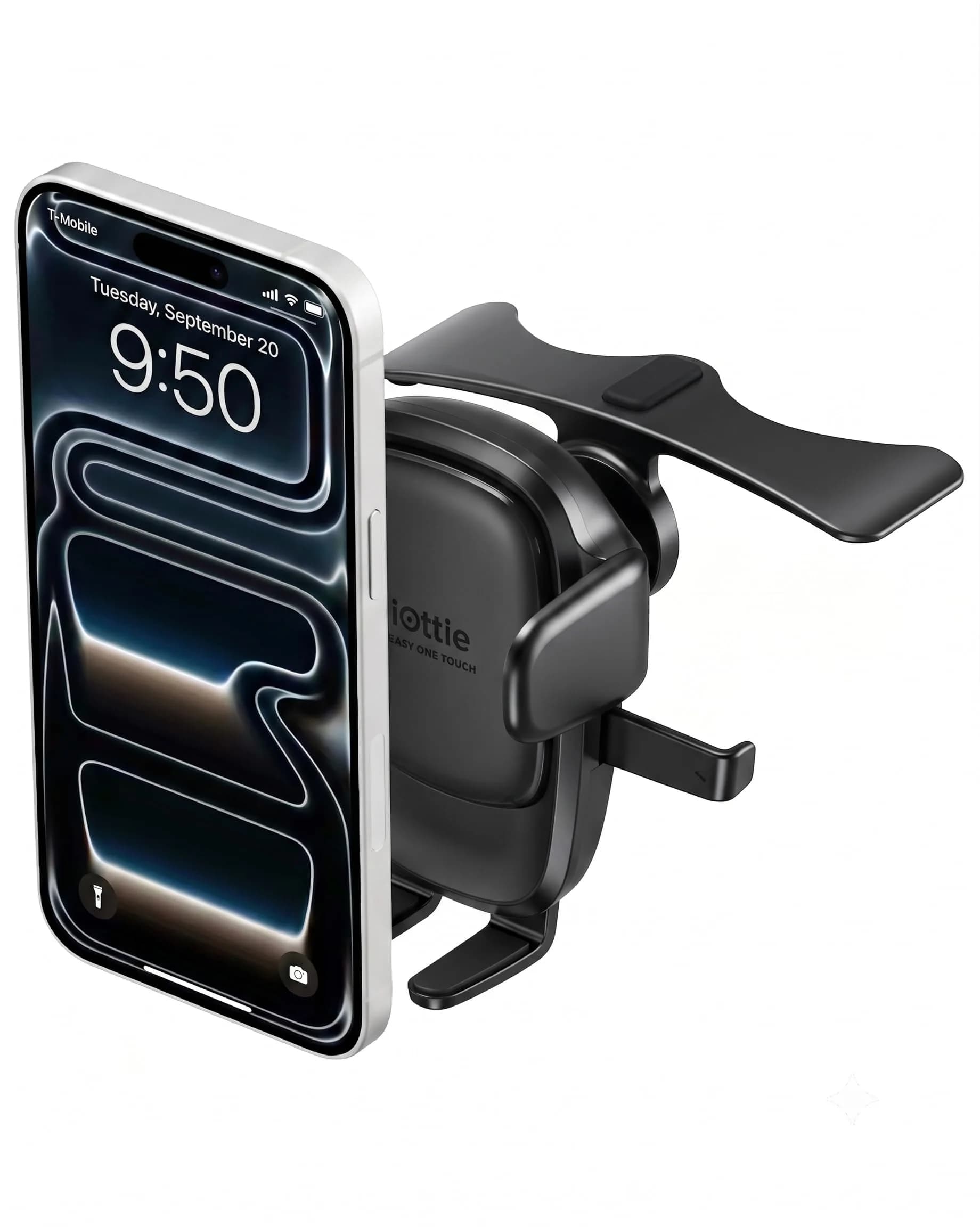 iOttie Easy One Touch Advanced CD Slot Car Phone Mount | Universal Smartphone Holder for iPhone, Samsung, LG, Google Pixel (Black)