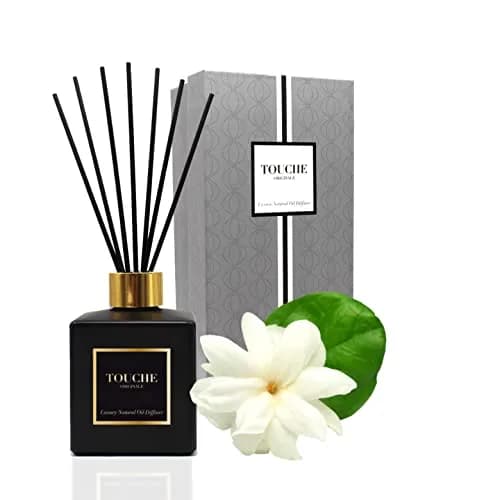 TOUCHE ORIGINALE Natural Reed Diffuser 120ml | Long Lasting Sandalwood & Jasmine Aroma thumbnail 1