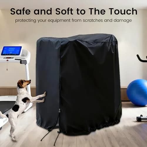 MaWGcowerd Folding Treadmill Cover Black 117cm (46" L x 38" W x 66" H) | Protects Fitness Machines from Dust, Water, and UV Rays thumbnail 5