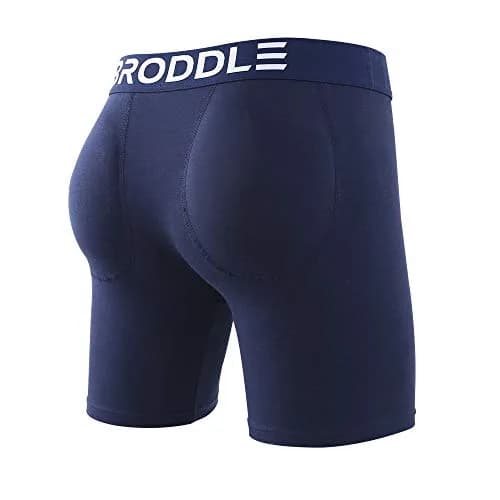 BRODDLE Men's Padded Boxer Briefs with Butt Enhancers Navy Blue XX-Large | Low Rise Cotton Blend thumbnail 1
