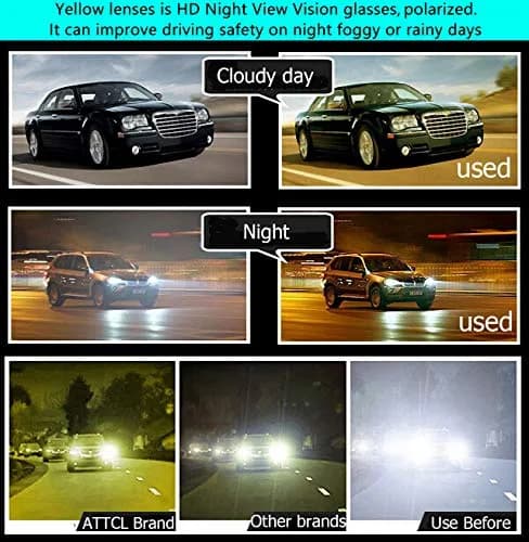ATTCL Night Driving Glasses for Men Al-Mg Metal Frame Ultra Light | Night Vision, Anti-Glare, UV400 thumbnail 4