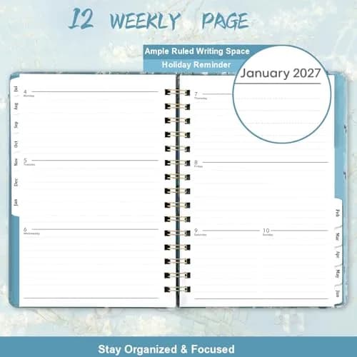 MaaIbok Academic Planner 2026-2027 | July 2026 - June 2027 | 8.5" x 6.4" Hardcover Daily Organizer thumbnail 4