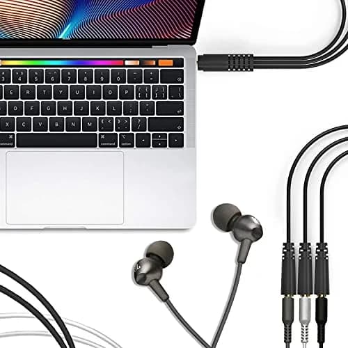 Qaoquda 3.5mm Stereo Audio Splitter Cable 1FT Gold Plated | 3-Output AUX Splitter for Headphones & Devices thumbnail 7