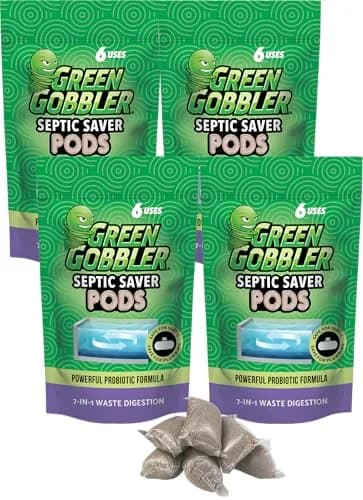 Green Gobbler Septic Tank Treatment Packets (24 Pods) | Natural Bacteria to Prevent Costly Septic Issues thumbnail 1