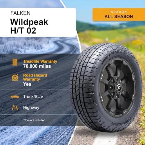 Falken Wildpeak H/T02 245/70R17 110T | All-Season Highway Terrain Tire with 4D Nano Design thumbnail 4