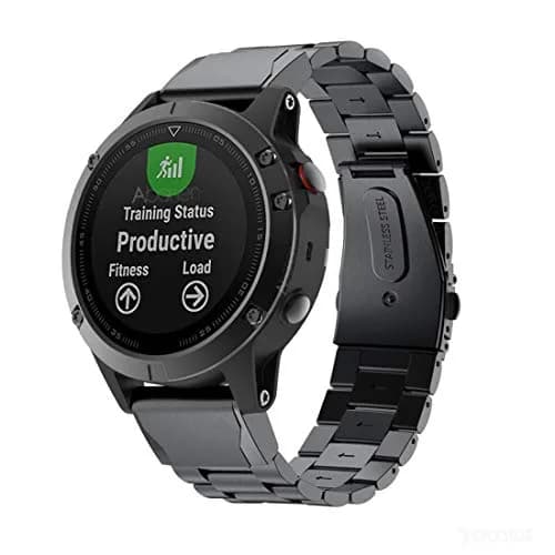 Abanen Stainless Steel Watch Band for Garmin Fenix 8/Tactix 8 51mm, Quick Fit 26mm Metal Wrist Strap | Black, Adjustable thumbnail 8