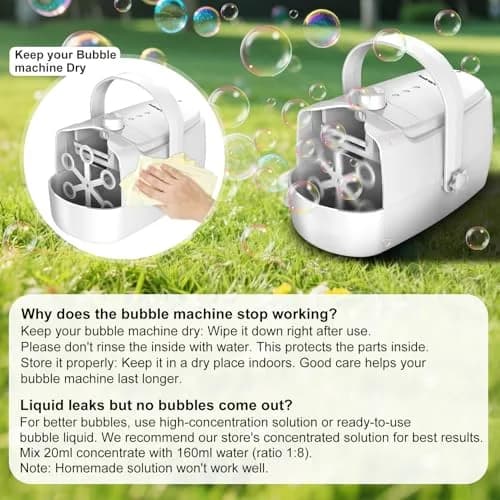 Zerhunt Automatic Bubble Machine 18000+ Bubbles/Min | CPC Certified, Plugin or Battery Operated thumbnail 8