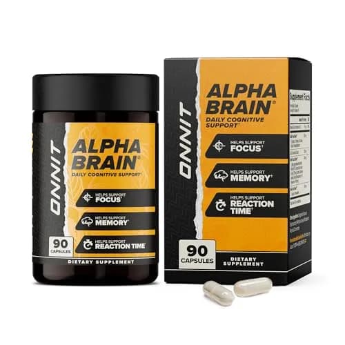 ONNIT Alpha Brain Nootropic Brain Supplement for Focus & Memory, 90 Count | Caffeine-Free Brain Booster for Men & Women thumbnail 1