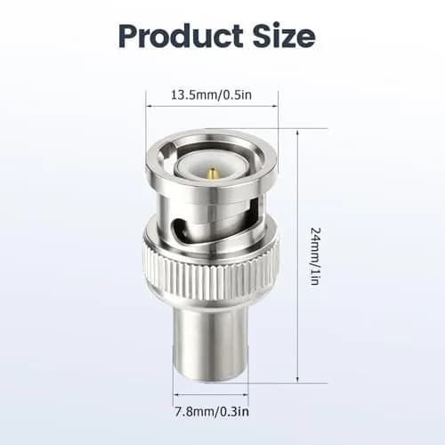 RFAdapter BNC Terminator 50 Ohm Male Cap 2-Pack | Seals Unused Ports thumbnail 6