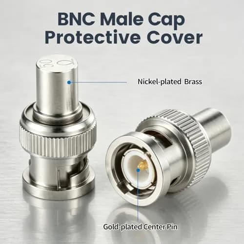 RFAdapter BNC Terminator 50 Ohm Male Cap 2-Pack | Seals Unused Ports thumbnail 2
