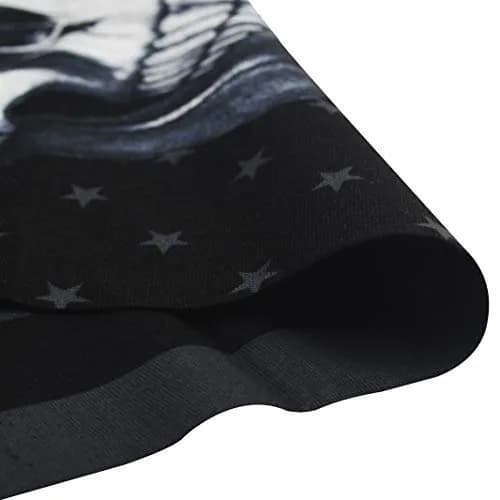 Obacle Skull Face Mask Sun UV Dust Wind Protection Tube Mask Seamless Bandana Skeleton Face Mask for Men Women Bike Riding Motorcycle Cycling Biker Outdoor Festival (Black Gray Skull White Face Flag) | All-Season Lightweight Breathable thumbnail 4