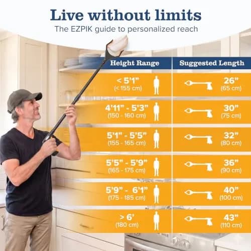 EZPIK 32" Folding Reacher-Grabber with Magnet | Heavy Duty Trash Picker for Seniors & Disabled, Aluminum, Black thumbnail 7