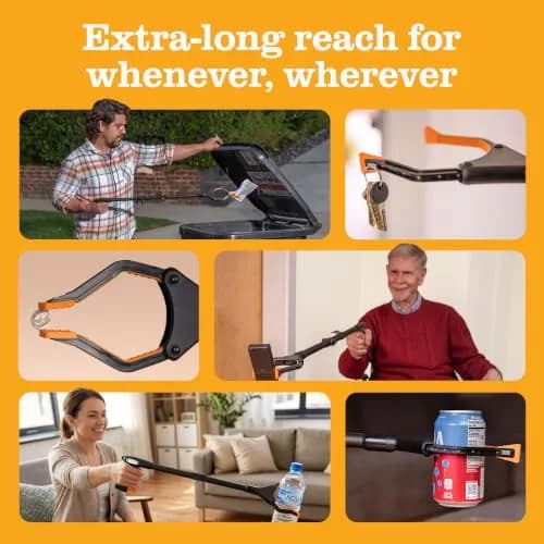 EZPIK 32" Folding Reacher-Grabber with Magnet | Heavy Duty Trash Picker for Seniors & Disabled, Aluminum, Black thumbnail 9