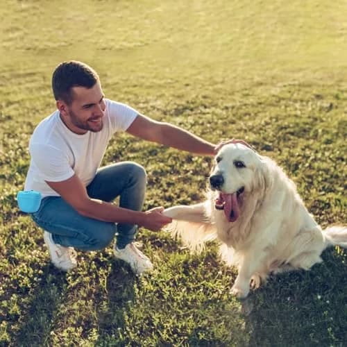 AUDWUD Silicone Dog Treat Pouch with Magnetic Closure & Clip, Sky Blue | 109g (0.24 lb) thumbnail 6