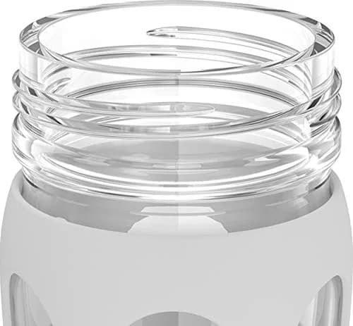 Lifefactory 22oz Glass Water Bottle with Classic Chug Cap, Stone Gray | Pure Taste & Wide Mouth Access thumbnail 3