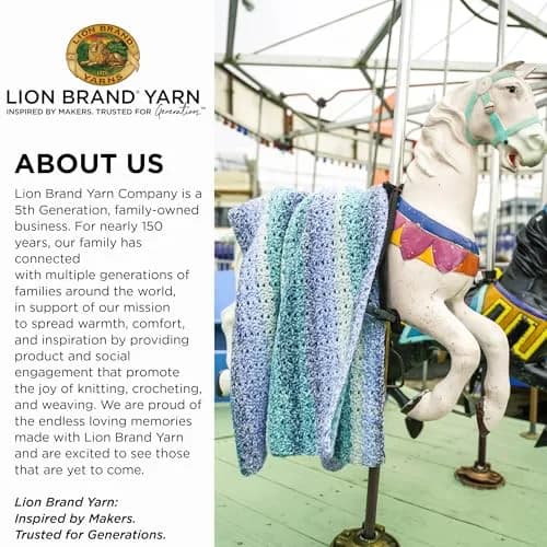 Lion Brand Yarn Mandala Ombré Yarn Cool Gray Multicolor 315m (344 Yds) | Crochet & Knit Worsted Weight Acrylic thumbnail 7