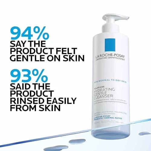 La Roche-Posay Toleriane Hydrating Gentle Facial Cleanser 200ml (6.76 Fl Oz) | Dermatologist Tested for Sensitive Skin thumbnail 4