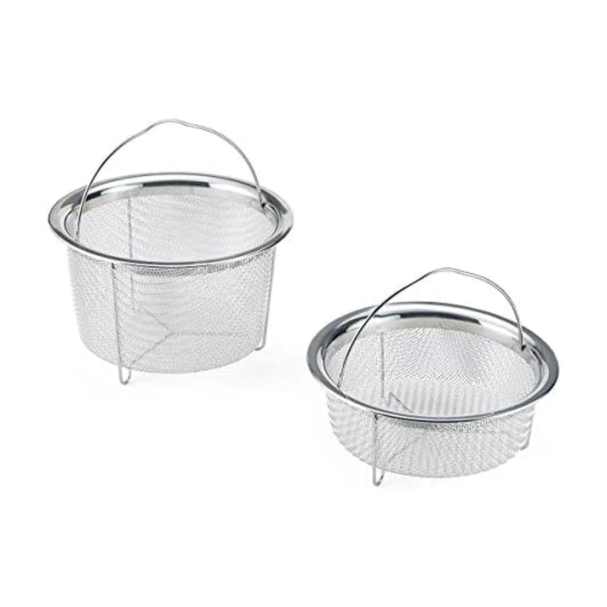 Instant Pot Official Mesh Steamer Basket Set, Stainless Steel, 2-Pack | Healthy Cooking Accessory — Stainless Steel