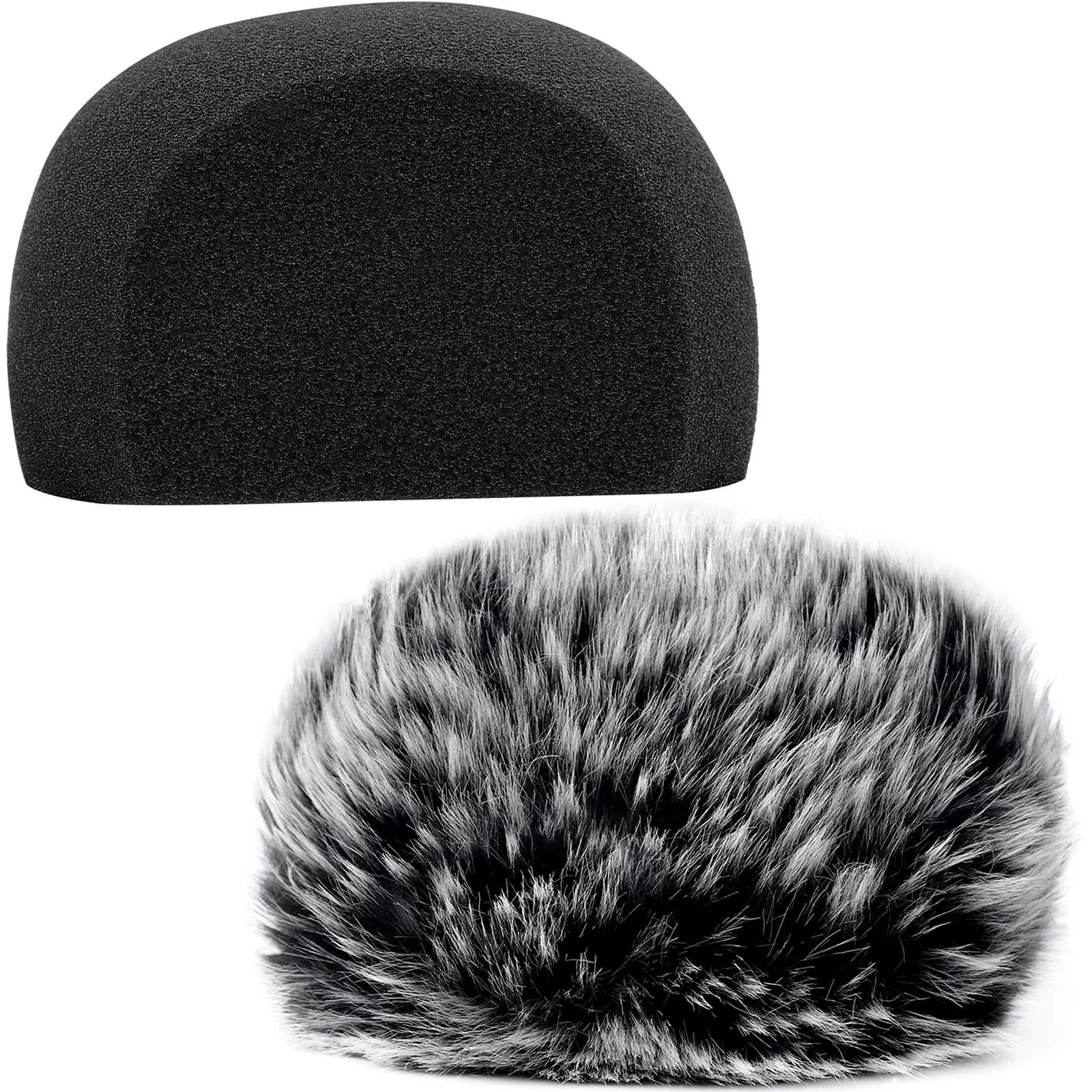 ChromLives Microphone Windscreen & Foam Cover 2-Pack for Zoom H5 H6 | Furry & Foam Wind Muff Set - main product image