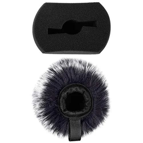 ChromLives Microphone Windscreen & Foam Cover 2-Pack for Zoom H5 H6 | Furry & Foam Wind Muff Set thumbnail 3