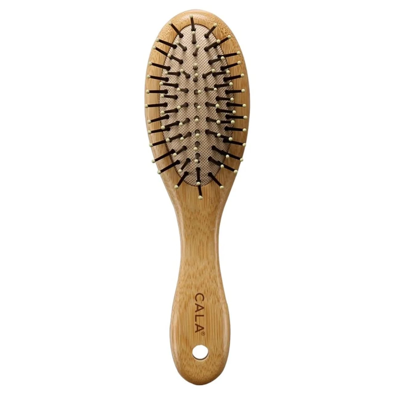 Cala Bamboo Travel Hair Brush with Cushion Base & Bamboo Bristles | Detangles & Massages Scalp - main product image