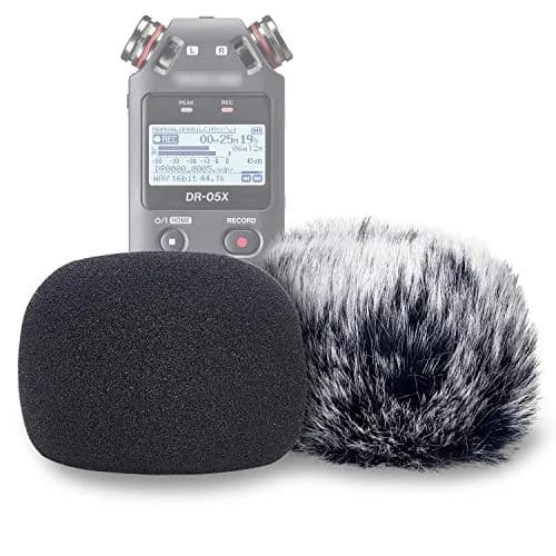 YOUSHARES Windscreen Muff & Foam for Tascam DR-05 DR-05X | Indoor Outdoor Mic Cover (2 Pack) thumbnail 1
