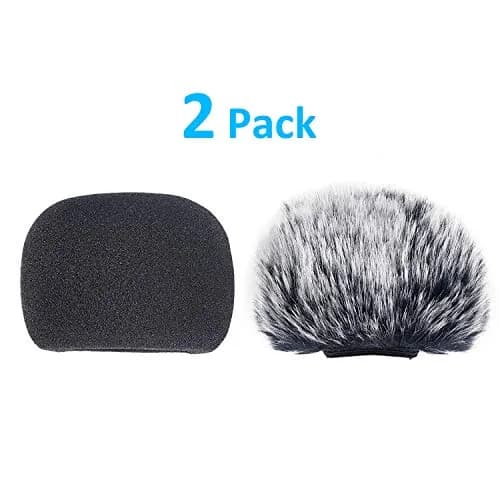 YOUSHARES Windscreen Muff & Foam for Tascam DR-05 DR-05X | Indoor Outdoor Mic Cover (2 Pack) thumbnail 2