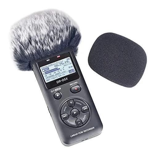 YOUSHARES Windscreen Muff & Foam for Tascam DR-05 DR-05X | Indoor Outdoor Mic Cover (2 Pack) thumbnail 3