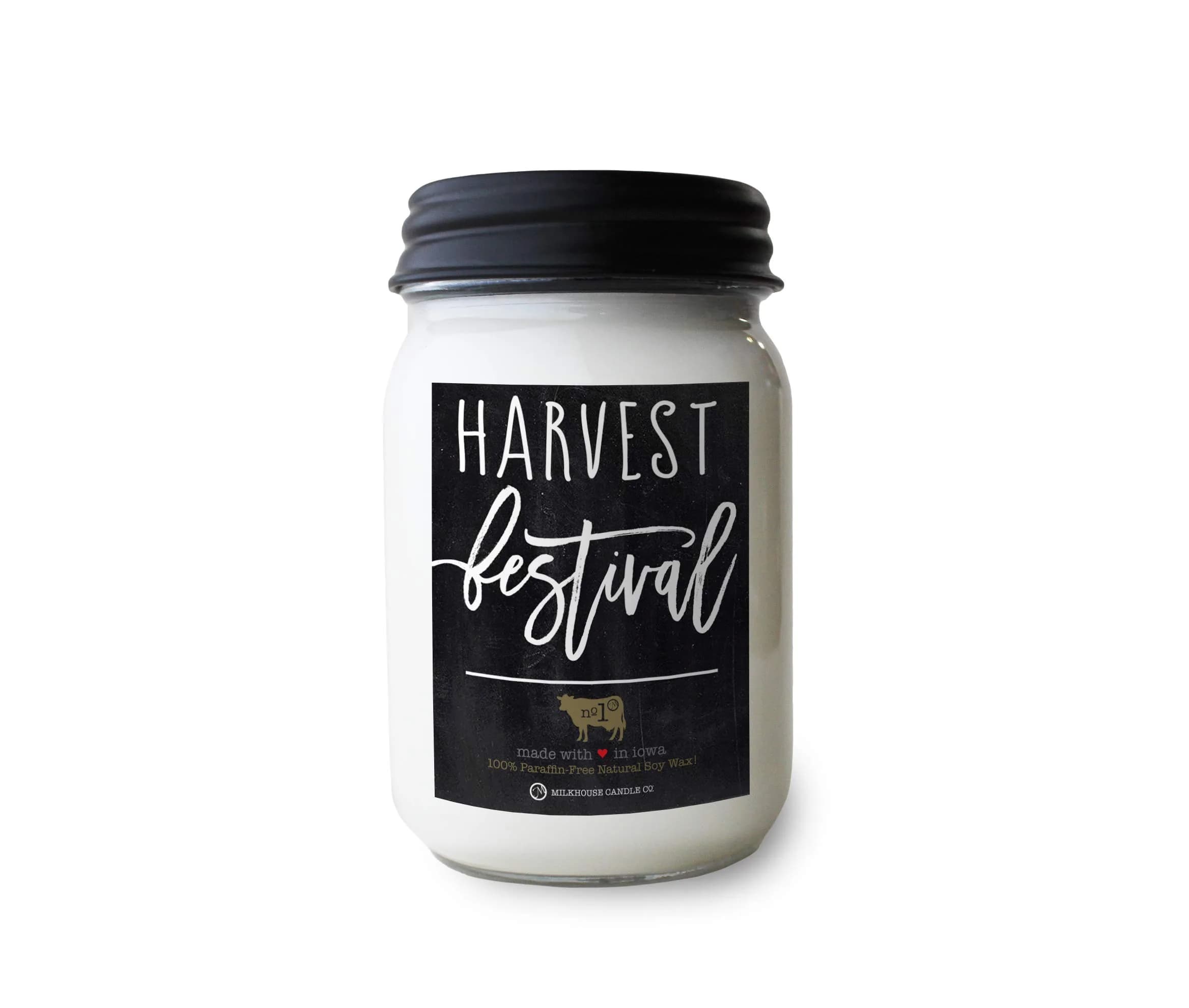 Milkhouse Candle Company Harvest Festival Soy Scented Candle 370ml (13 Oz) | Warm Vanilla Musk Fragrance