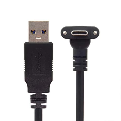JSER USB 3.1 Type-C Dual Screw Locking Data Cable 1.2m | 90° Up/Down Angled Connector for Camera thumbnail 9