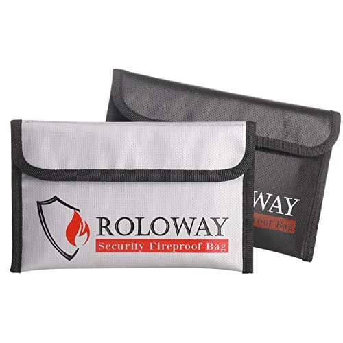 ROLOWAY Fireproof Document Bag 13cm x 20cm (5 x 8 inches) | Non-Itchy Silicone Coated Fiberglass thumbnail 1