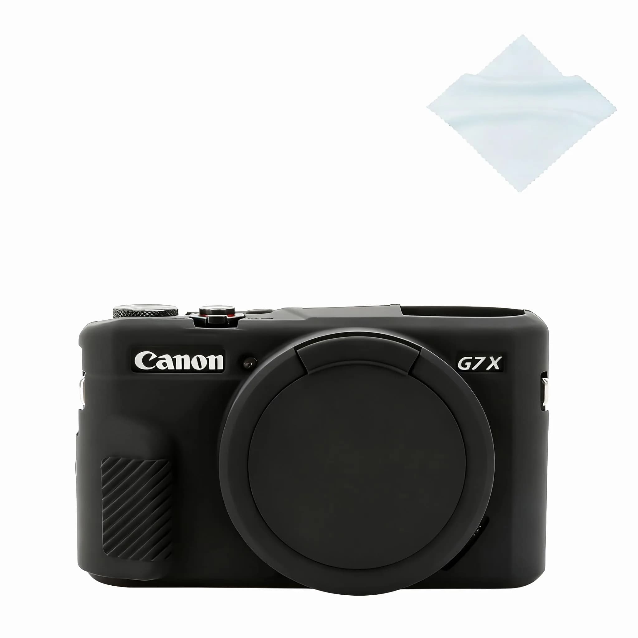 Yisau Silicone Camera Case for Canon PowerShot G7X Mark II & G7X | Black (1.44 oz) - main product image