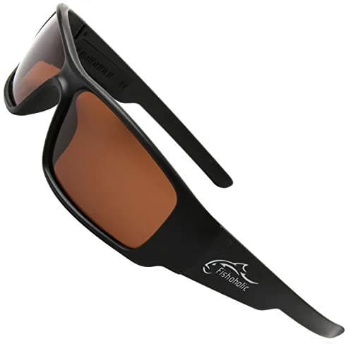 Fishoholic Polarized Fishing Sunglasses with Amber Lens & Matte Black Frame | UV400 Protection, 120mm Arm thumbnail 5