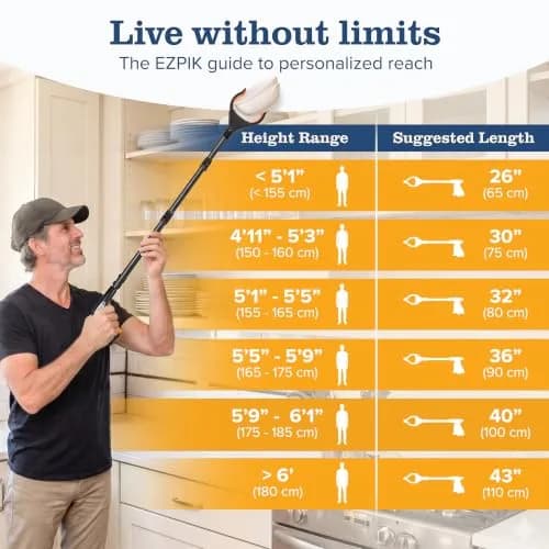 EZPIK Classic 40” Folding Grabber Reacher Tool with Dual Magnets | Heavy Duty Trash Picker for Seniors & Disabled Users thumbnail 7