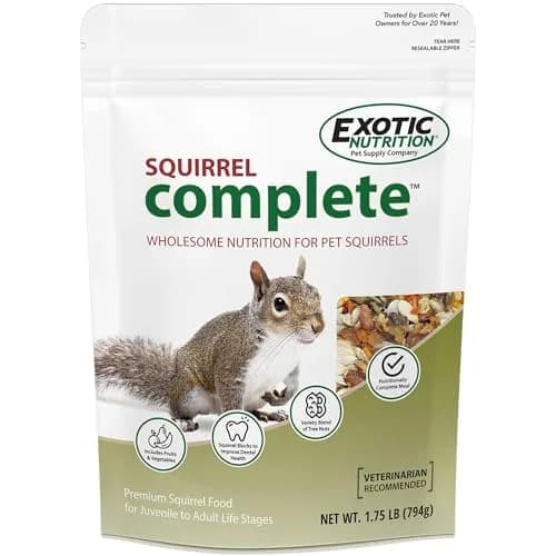 Exotic Nutrition Squirrel Complete Pet Food 1.75 lb (794 g) | Complete Natural Diet for Squirrels & Chipmunks thumbnail 1