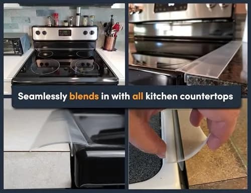 Linda's Essentials Silicone Stove Gap Covers 21 Inches Clear (2-Pack) | Seals Gaps Between Stovetop and Counter thumbnail 8