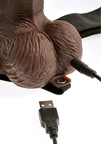Pipedream Products Fetish Fantasy Series 8" Hollow Rechargeable Strap-on with Remote, Brown thumbnail 5