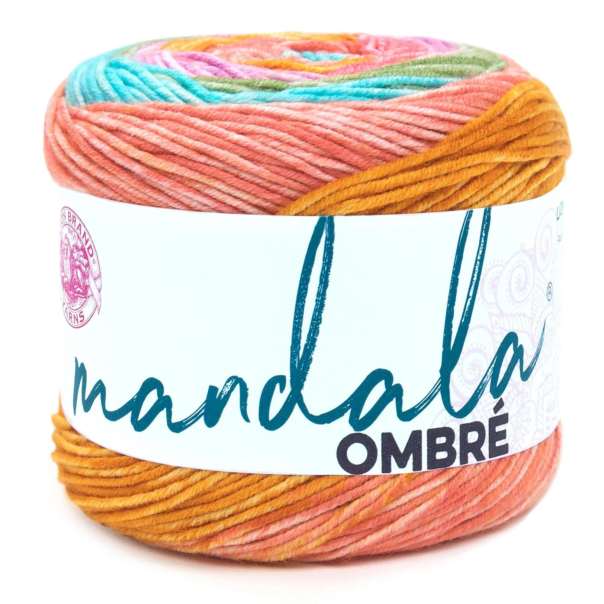 Lion Brand Yarn Mandala Ombré Yarn Pure Pink Multicolor 315m (344 Yds) | Crochet & Knit Worsted Weight — Tranquil