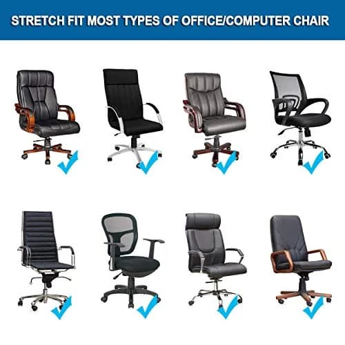 WOMACO Printed Office Chair Covers, Stretch Computer Chair Cover Medium | Modern Floral Style thumbnail 7