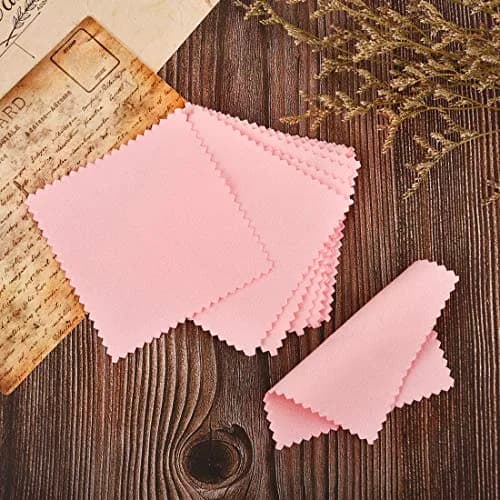 SEVENWELL Pink 50pcs Jewelry Cleaning Cloth | Sterling Silver Gold Platinum Polish 8x8cm thumbnail 5