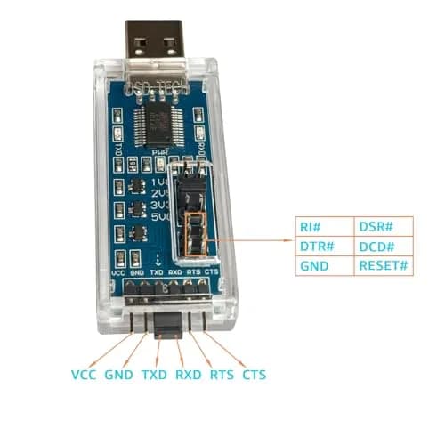 DSD TECH SH-U09C5 USB to TTL UART Converter Cable with FTDI Chip Support 5V 3.3V 2.5V 1.8V TTL (1.5 inch length) thumbnail 3