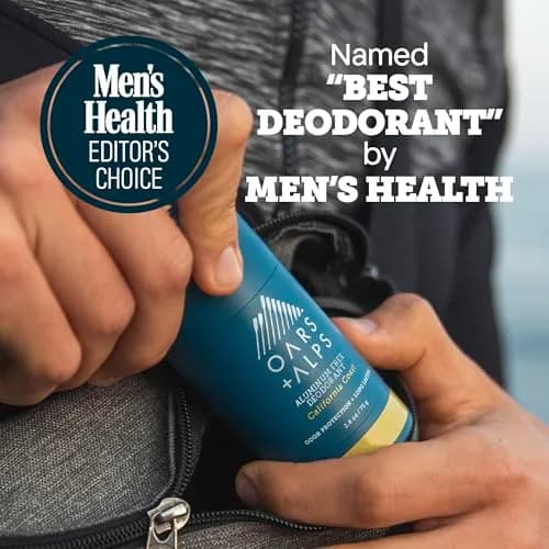 Oars + Alps Aluminum Free Deodorant Stick for Men & Women, California Coast Scent, 74g (2.6oz) | Odor Absorbing & Clear Formula thumbnail 2