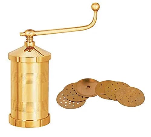 Satre Online and Marketing Manual Pasta Maker Brass | 2.5x2.5x5.6in Durable Brass thumbnail 3