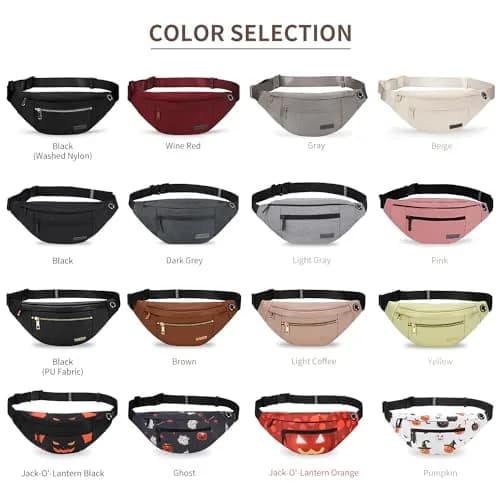 MAXTOP Large Fanny Pack for Women Men Crossbody Bag with 4-Zipper Pockets | Hands-Free, Adjustable Waist, Water-Resistant thumbnail 6