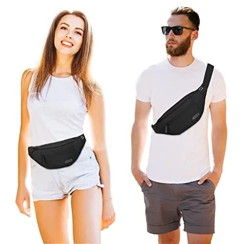 MAXTOP Large Fanny Pack for Women Men Crossbody Bag with 4-Zipper Pockets | Hands-Free, Adjustable Waist, Water-Resistant thumbnail 2