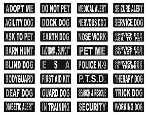 Dogline First Aid Kit Vest Patches 1" x 2.75" (2-Pack) | Reflective & Weather-Resistant ID for Working Dogs thumbnail 4
