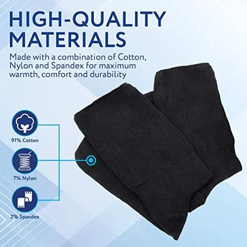 IMPRESA Extra Wide Cast Socks for Men & Women - 2 Pairs Black Ankle Socks - Stretches to 30" for Swollen Feet thumbnail 6