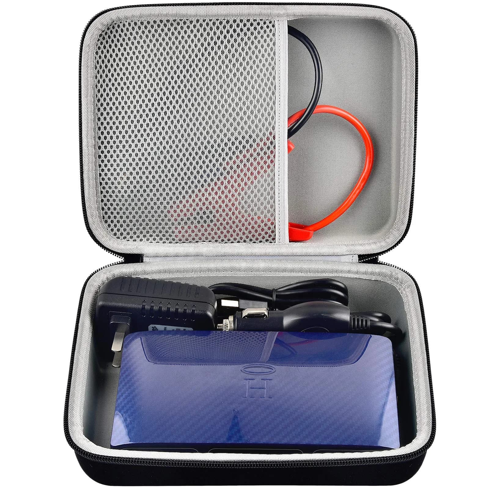 GWCASE Pink Hard EVA Case for Halo Bolt Air/Air+ Jump Starter | Portable Power Bank Holder with Mesh Pocket — Dark Black / For Halo Bolt